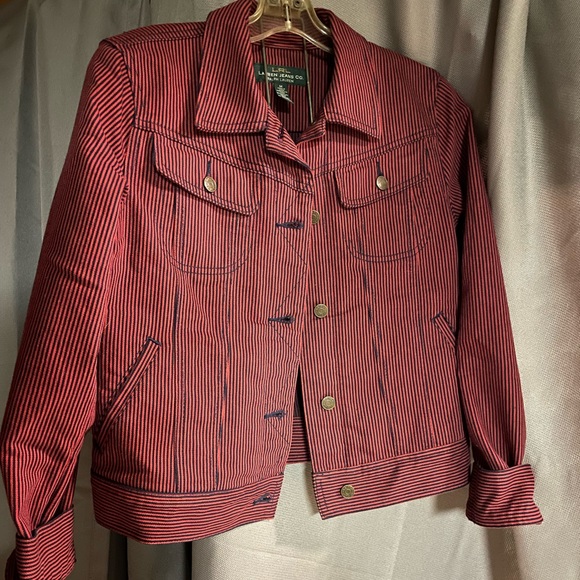 Ralph Lauren Jacket - Red Stripe Denim - Picture 3 of 4